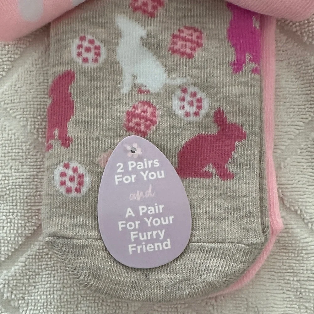 NWT Happy Easter Pet and Owner Socks